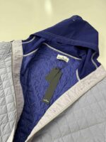 Stone Island 40133 50 Fili Quilted TC Hooded Jacket In Lavender - Large / p2p 27” - Image 4