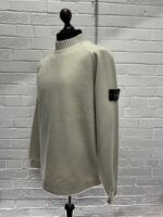 Stone Island 60954 Mock neck sweatshirt in gauzed cotton nylon fleece - Large  / 24” p2p - Image 4