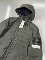 Stone Island 42446 Hyper Dense Nylon Twill With Primaloft Insulation Technology Hooded Jacket In Dark Green - Image 3