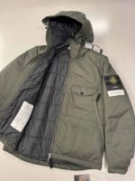 Stone Island 42446 Hyper Dense Nylon Twill With Primaloft Insulation Technology Hooded Jacket In Dark Green - Image 6