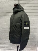 Stone Island 42446 Hyper Dense Nylon Twill With Primaloft Insulation Technology Hooded Jacket In Dark Green - Image 8