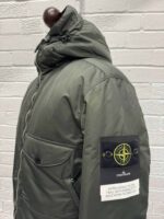 Stone Island 42446 Hyper Dense Nylon Twill With Primaloft Insulation Technology Hooded Jacket In Dark Green - Image 9