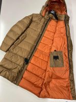 Mens Blauer Usa Long Down Jacket With Hood in Light Brown - Image 2