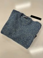 Stone Island 515A4 Crewneck knit in three-color mouliné lambswool -  Ultramarine blue  -  Large / 23” P2P - Image 3