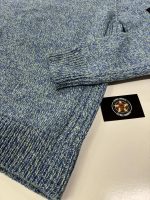Stone Island 515A4 Crewneck knit in three-color mouliné lambswool -  Ultramarine blue  -  Large / 23” P2P - Image 5