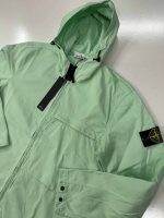 Stone island 11414 Green Hooded overshirt in stretch cotton wool satin - Large. / 23” p2p - Image 2