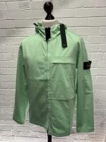 Stone island 11414 Green Hooded overshirt in stretch cotton wool satin - Large. / 23” p2p - Image 3