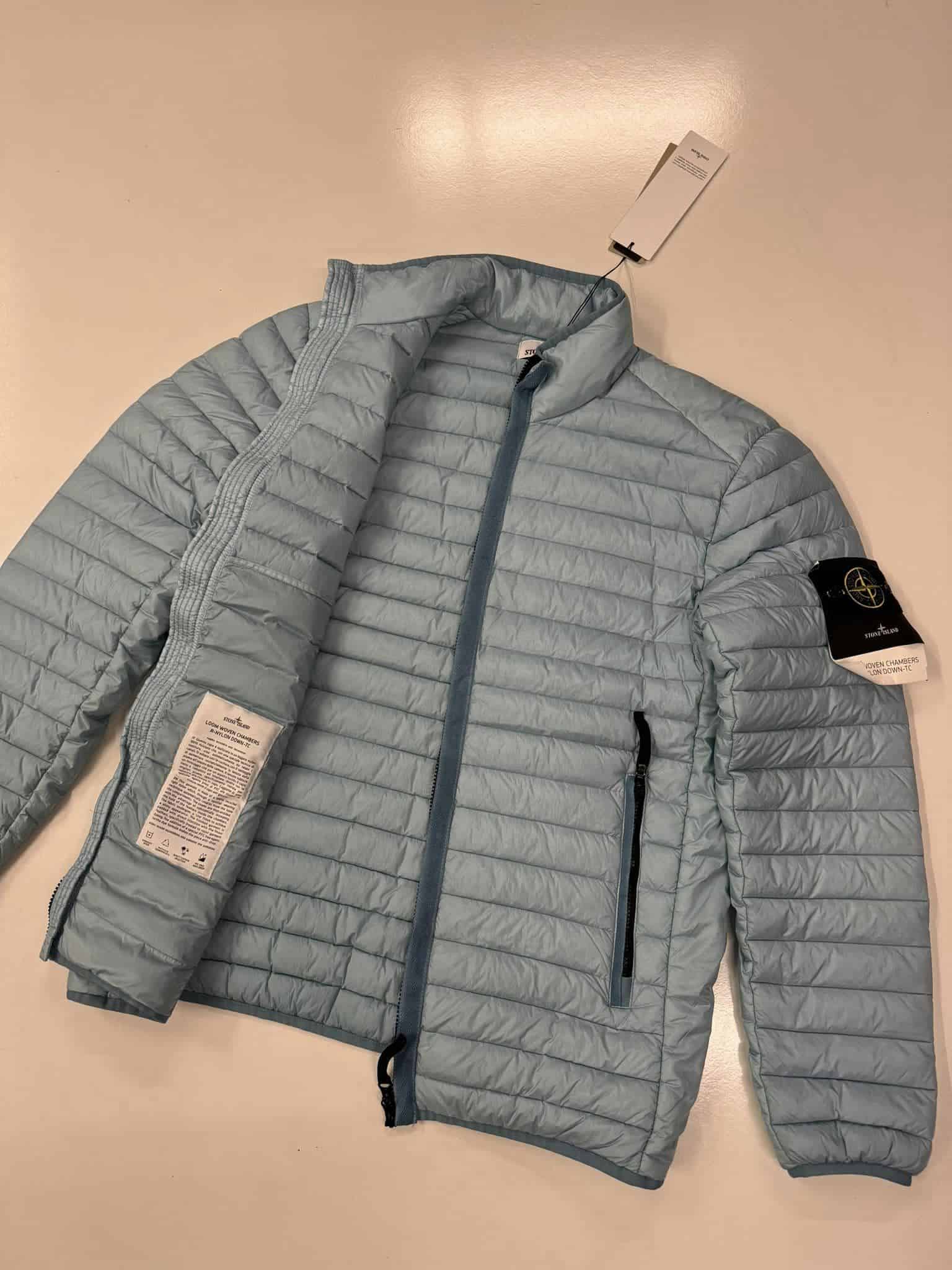 409533392_230749143386737_4044294018737866027_n STONE ISLAND 42324 LOOM WOVEN CHAMBERS R-NYLON DOWN-TC_PACKABLE DOWN JACKET IN SKY BLUE  - Large / 23.5” p2p - Image 3