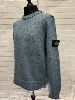 Stone Island 515A4 Crewneck knit in three-color mouliné lambswool -  Ultramarine blue  -  Large / 23” P2P - Image 10