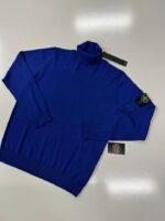 Stone Island 525C4 Turtleneck knit in pure light wool  -  Colour  Ultramarine Blue - Large / 22.5” p2p
