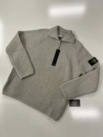 Stone Island 536D5 knit in pure wool - Colour  Plaster -      Large / 23” p2p