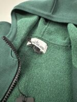 Stone Island 556B3 Hooded cardigan knit in double face knit in green  -  Large / p2p 22” - Image 6