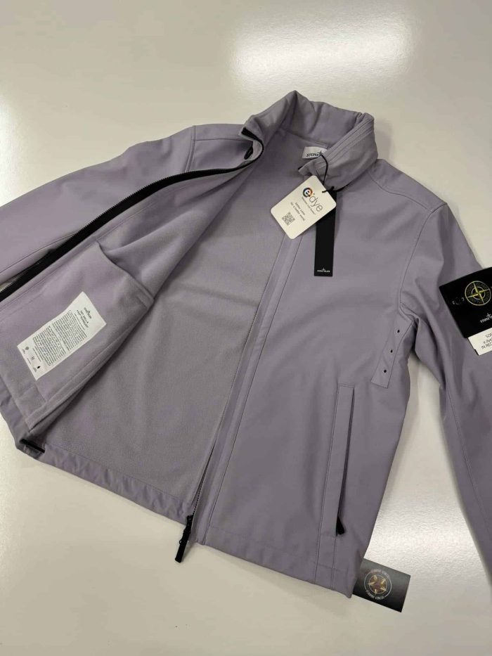 STONE ISLAND Q0222 SOFT SHELL-R_E.DYE TECHNOLOGY IN RECYCLED POLYESTER JACKET - Colour Lavender  -  Large / p2p 23” - Image 2