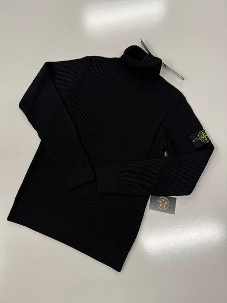 410940083_234957039632614_8020332349408975842_n STONE ISLAND 552C2 wool ribbed turtleneck in Black - SMALL /. 19” p2p - Image 1