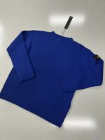 Stone Island 538C2 Funnel collar knit in full-rib wool - Ultramarine Blue -  Large / p2p 24”