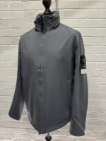 STONE ISLAND Q0222 SOFT SHELL-R_E.DYE TECHNOLOGY IN RECYCLED POLYESTER JACKET - Colour Lead -  Large / p2p 23” - Image 7
