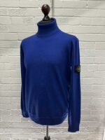 Stone Island 525C4 Turtleneck knit in pure light wool  -  Colour  Ultramarine Blue - Large / 22.5” p2p - Image 5
