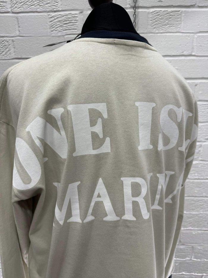 224X3 Stone Island Marina: Long-sleeve crewneck T-shirt in heavy full-bodied cotton jersey  -  Large / p2p 25” - Image 2