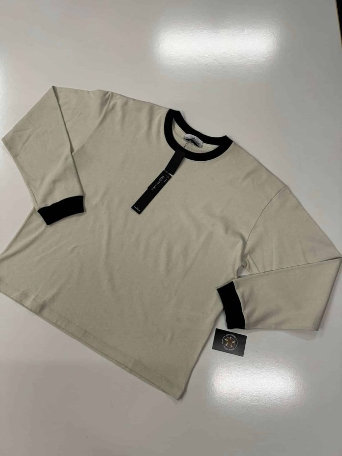 224X3 Stone Island Marina: Long-sleeve crewneck T-shirt in heavy full-bodied cotton jersey  -  Large / p2p 25” - Image 3