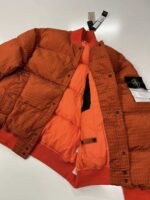 STONE ISLAND 43232 MACRO RIPSTOP NYLON METAL IN ECONYL REGENERATED NYLON DOWN-TC BOMBER DOWN JACKET  R-  Lobster Red  -  Large / p2p 24” - Image 6