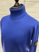 Stone Island 525C4 Turtleneck knit in pure light wool  -  Colour  Ultramarine Blue - Large / 22.5” p2p - Image 6