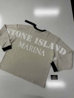 224X3 Stone Island Marina: Long-sleeve crewneck T-shirt in heavy full-bodied cotton jersey  -  Large / p2p 25”