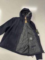 Stone Island 43930 Panno Speciale With Primaloft Insulation Technology + Shetland Knit Hooded Jacket In Marine Blue -Large / p2p 23” - Image 6