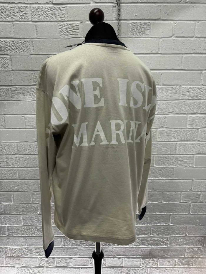 224X3 Stone Island Marina: Long-sleeve crewneck T-shirt in heavy full-bodied cotton jersey  -  Large / p2p 25” - Image 8