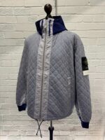 Stone Island 40133 50 Fili Quilted TC Hooded Jacket In Lavender - Large / p2p 27” - Image 5
