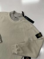 Stone Island 60954 Mock neck sweatshirt in gauzed cotton nylon fleece - Large  / 24” p2p - Image 6