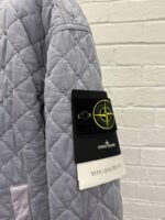 Stone Island 40133 50 Fili Quilted TC Hooded Jacket In Lavender - Large / p2p 27” - Image 6