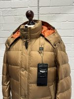 Mens Blauer Usa Long Down Jacket With Hood in Light Brown - Image 7