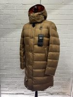 Mens Blauer Usa Long Down Jacket With Hood in Light Brown - Image 8