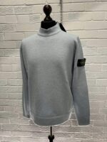 Stone Island 522B6 Mock neck knit in Geelong wool  -  Large   / 23” p2p - Image 4