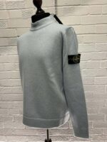 Stone Island 522B6 Mock neck knit in Geelong wool  -  Large   / 23” p2p - Image 5