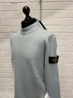 Stone Island 522B6 Mock neck knit in Geelong wool  -  Large   / 23” p2p - Image 6