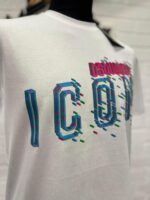 Dsquared2 neon pixel T-shirt in white -  Cool fit - Image 5
