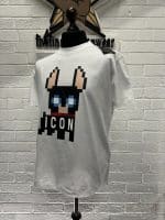 Dsquared2 Pixel dog T-shirt in white. - Image 4