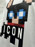 Dsquared2 Pixel dog T-shirt in white. - Image 6