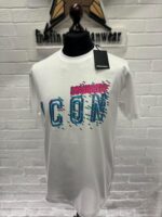 Dsquared2 neon pixel T-shirt in white -  Cool fit