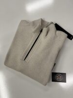 Stone Island 529A3 Half-zipper knit in lambswool. Large / 23” p2p - Image 3