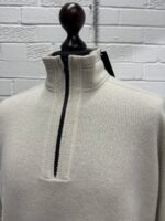 Stone Island 529A3 Half-zipper knit in lambswool. Large / 23” p2p - Image 5