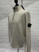 Stone Island 529A3 Half-zipper knit in lambswool. Large / 23” p2p