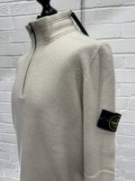 Stone Island 529A3 Half-zipper knit in lambswool. Large / 23” p2p - Image 2