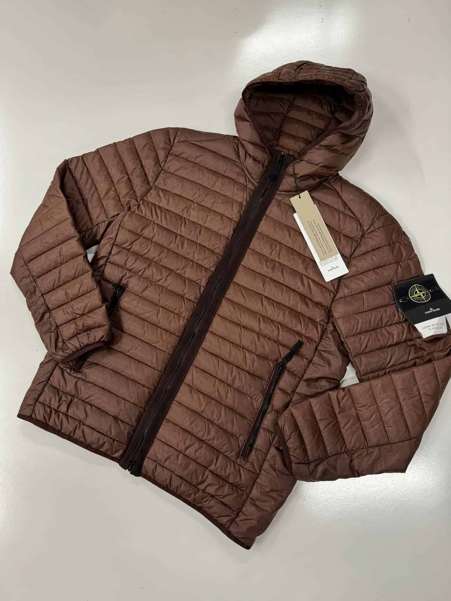 384673767_184498018011850_6020911807104960864_n Stone Island 40324 Loom Woven Chambers R-Nylon Down -Tc Jacket In Brown - Image 1