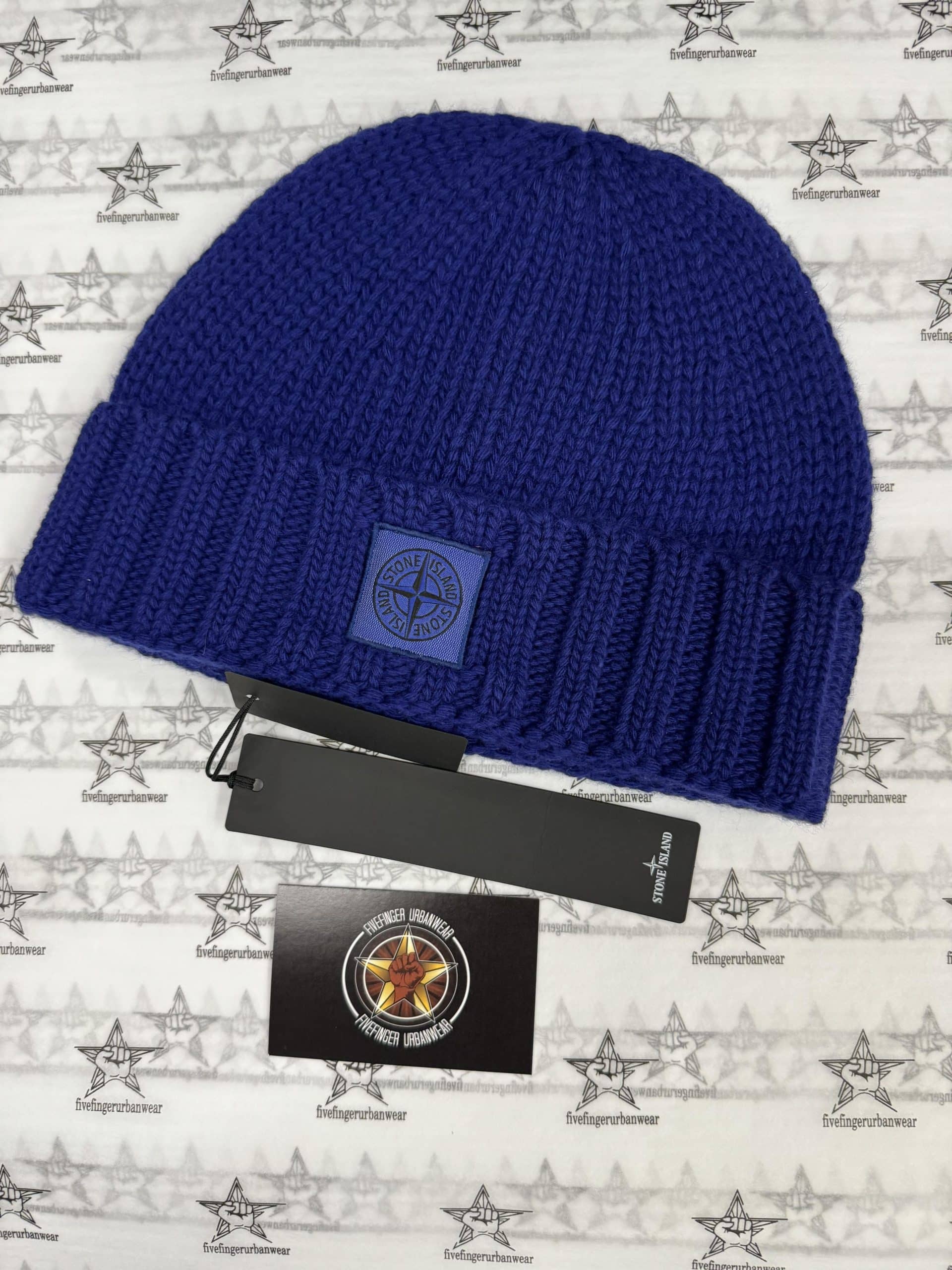 404593619_217864308008554_506015840776656592_n Stone Island N17D6 Beanie In Geelong Wool In Electric blue - Image 1