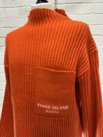 543XA Stone Island Marina Mock neck knit in full-rib pure wool