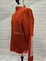543XA Stone Island Marina Mock neck knit in full-rib pure wool -  Large / 23.5” p2p - Image 7