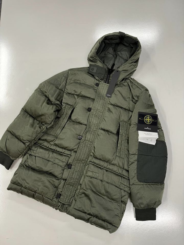 Stone Island 40821 Nylon Raso Down -TC Jacket In Green