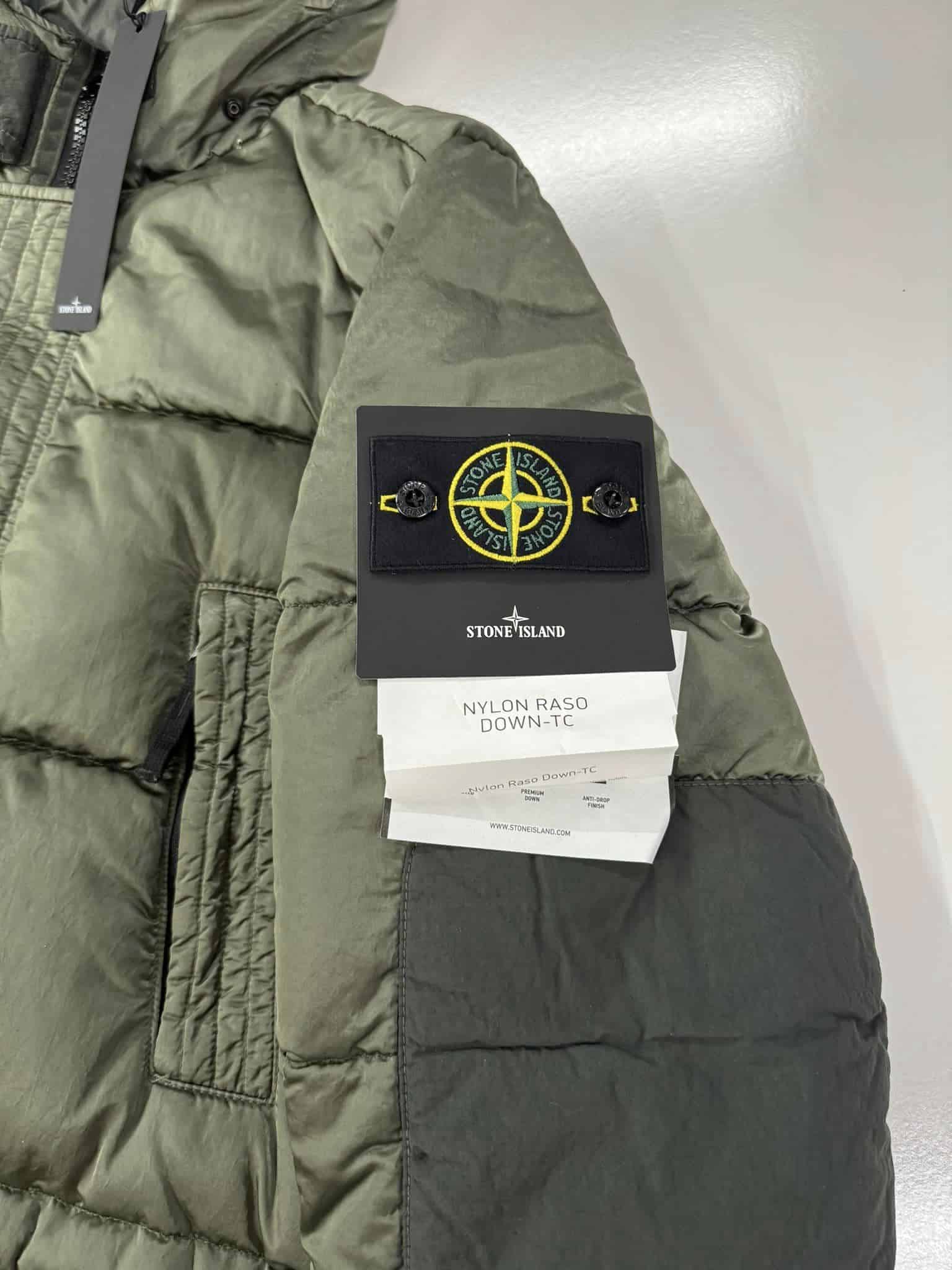 Stone Island 40821 Nylon Raso Down -TC Jacket In Green